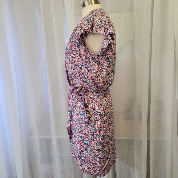 IRO Paris Mini Wrap Dress Ruffled Cap Sleeves size 34 - Picture 4 of 13